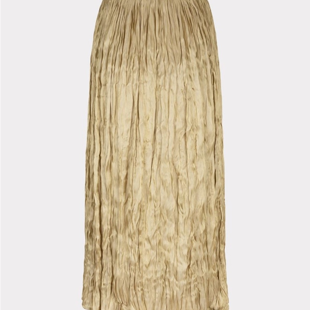 ESQUALO Shimmering Gold Maxi Skirt